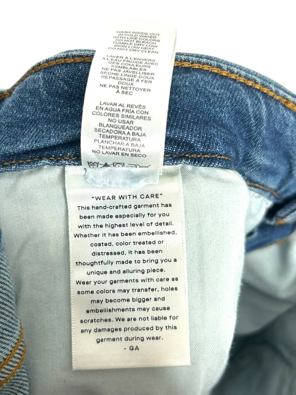 Good American Good Boy Crop Baby Step Hem with Stretch Woman’s Size 14/32 - Picture 7 of 9